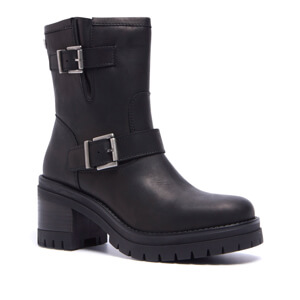 Carl Scarpa Buona Black Leather Ankle Boots